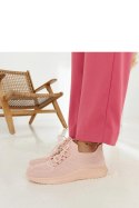 Różowe materiałowe sneakersy Ornella - Solea Solea Różowe materiałowe sneakersy Ornella - Solea Solea