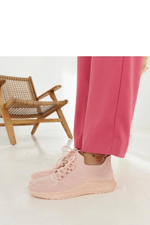 Różowe materiałowe sneakersy Ornella - Solea Solea Różowe materiałowe sneakersy Ornella - Solea Solea