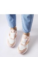 Różowo-białe sneakersy ze złotym akcentem duffy - Solea Solea Różowo-białe sneakersy ze złotym akcentem duffy - Solea Solea