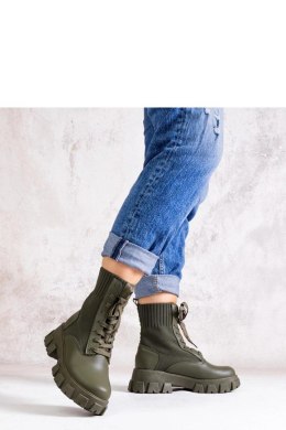 Zielone botki z elastyczną cholewką Zogba - Solea Solea