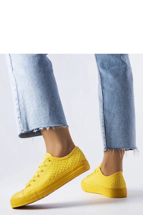 Żółte trampki z tkaniny plecionej Thibodeau - Solea Hurtownia odzieży on-line, moda damska, bielizna i obuwie dla kobiet - Matte Solea Żółte trampki z tkaniny plecionej Thibodeau - Solea Hurtownia odzieży on-line, moda damska, bielizna i obuwie dla kobiet - Matte Solea
