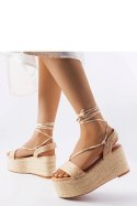 Beżowe espadryle na platformie Silvetta - Solea Solea Beżowe espadryle na platformie Silvetta - Solea Solea