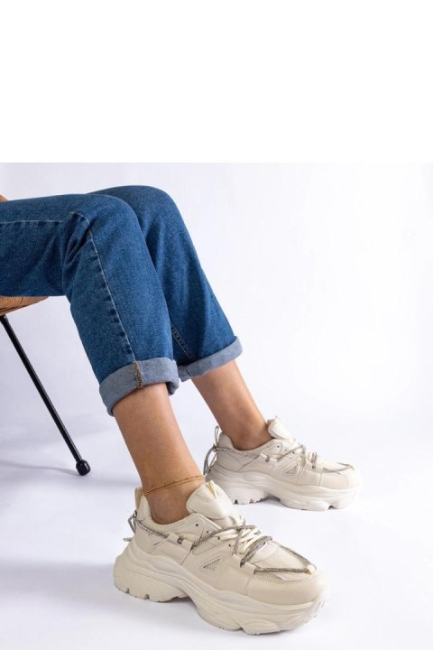 Beżowe sneakersy sportowe damskie Ivett - Solea Solea Beżowe sneakersy sportowe damskie Ivett - Solea Solea