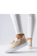 Beżowe trampki z elastycznego materiału Polaire - Solea Solea