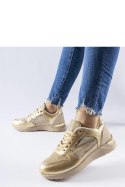 Beżowo-złote sneakersy z ozdobną nitką Facondo - Solea Solea Beżowo-złote sneakersy z ozdobną nitką Facondo - Solea Solea