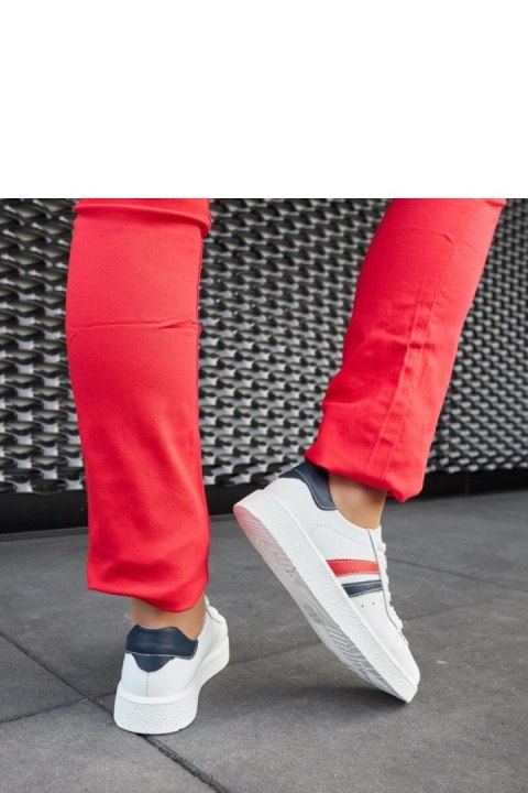 Białe skórzane wiązane sneakersy Camilla - Solea Solea Białe skórzane wiązane sneakersy Camilla - Solea Solea