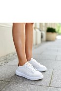 Białe sneakersy na grubej podeszwie Ivalu - Solea Solea Białe sneakersy na grubej podeszwie Ivalu - Solea Solea