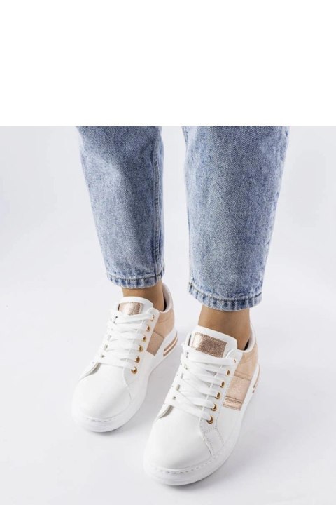 Białe sneakersy z różowymi wstawkami Deans - Solea Solea Białe sneakersy z różowymi wstawkami Deans - Solea Solea