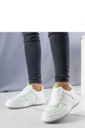 Białe sneakersy z zielonymi wstawkami Nettie - Solea Solea Białe sneakersy z zielonymi wstawkami Nettie - Solea Solea