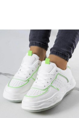 Białe sneakersy z zielonymi wstawkami Nettie - Solea Solea