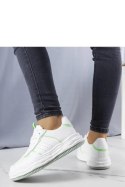 Białe sneakersy z zielonymi wstawkami Nettie - Solea Solea Białe sneakersy z zielonymi wstawkami Nettie - Solea Solea