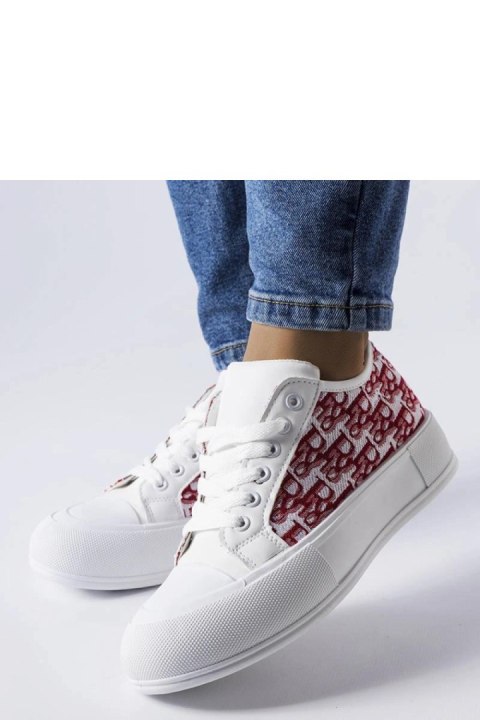 Białe trampki z czerwonym wzorem Marquis - Solea Solea Białe trampki z czerwonym wzorem Marquis - Solea Solea