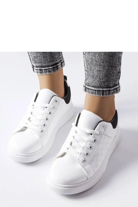 Biało-czarne sneakersy z tłoczeniem Dreux - Solea Solea Biało-czarne sneakersy z tłoczeniem Dreux - Solea Solea
