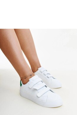 Biało-zielone sneakersy na rzepy Samala - Solea Solea