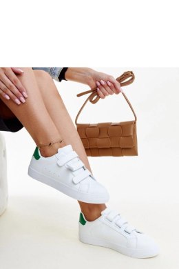Biało-zielone sneakersy na rzepy Samala - Solea Solea