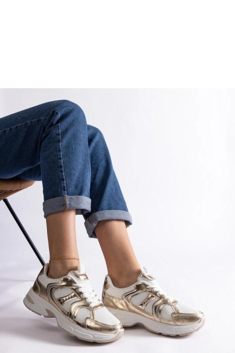 Biało-złote sneakersy sportowe Ena - Solea Solea Biało-złote sneakersy sportowe Ena - Solea Solea