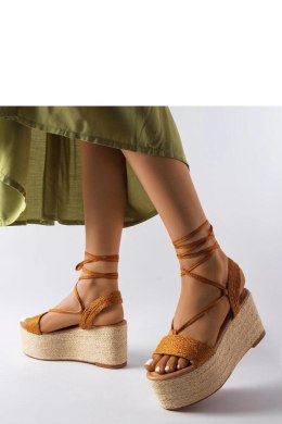 Brązowe espadryle na platformie Silvetta - Solea Solea