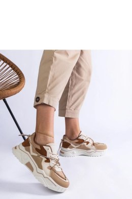 Brązowe sneakersy zdobione cyrkoniowym sznurkiem Valdeza - Solea Solea