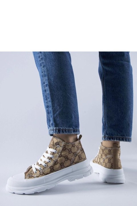 Brązowe trampki zdobione monogramem Terenzio - Solea Solea Brązowe trampki zdobione monogramem Terenzio - Solea Solea