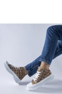 Brązowe trampki zdobione monogramem Terenzio - Solea Solea Brązowe trampki zdobione monogramem Terenzio - Solea Solea