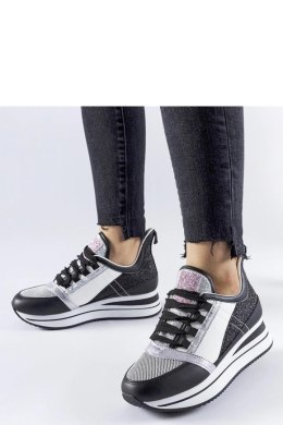 Czarne brokatowe sneakersy na platformie Marce - Solea Solea