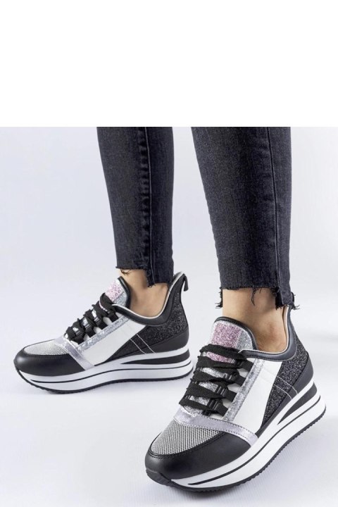 Czarne brokatowe sneakersy na platformie Marce - Solea Solea Czarne brokatowe sneakersy na platformie Marce - Solea Solea