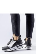 Czarne brokatowe sneakersy na platformie Marce - Solea Solea Czarne brokatowe sneakersy na platformie Marce - Solea Solea