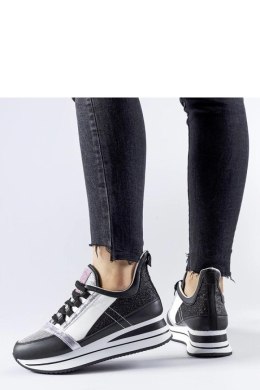 Czarne brokatowe sneakersy na platformie Marce - Solea Solea