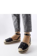 Czarne espadryle na platformie Lafreni?re - Solea Solea Czarne espadryle na platformie Lafreni?re - Solea Solea