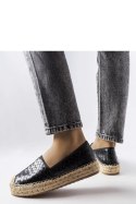 Czarne espadryle zdobione tłoczeniem Geoffrey - Solea Solea Czarne espadryle zdobione tłoczeniem Geoffrey - Solea Solea