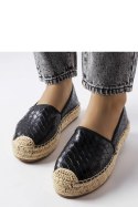 Czarne espadryle zdobione tłoczeniem Geoffrey - Solea Solea Czarne espadryle zdobione tłoczeniem Geoffrey - Solea Solea