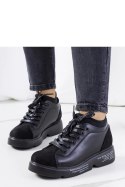 Czarne sneakersy na wysokiej podeszwie Ambly - Solea Solea Czarne sneakersy na wysokiej podeszwie Ambly - Solea Solea