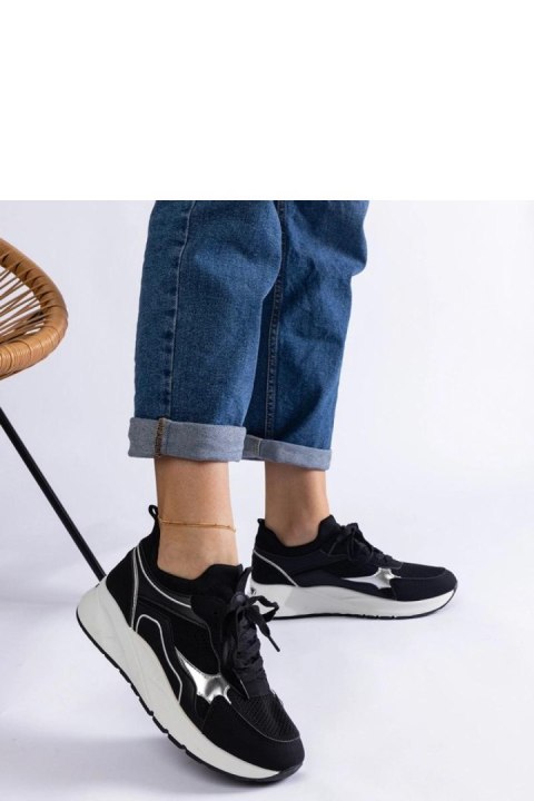 Czarne sneakersy sportowe damskie Elsira - Solea Solea Czarne sneakersy sportowe damskie Elsira - Solea Solea