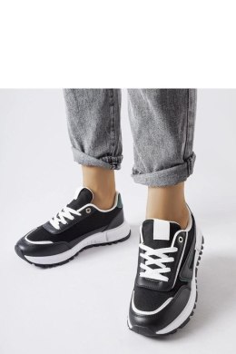 Czarne sneakersy z zielonym akcentem Tod - Solea Solea