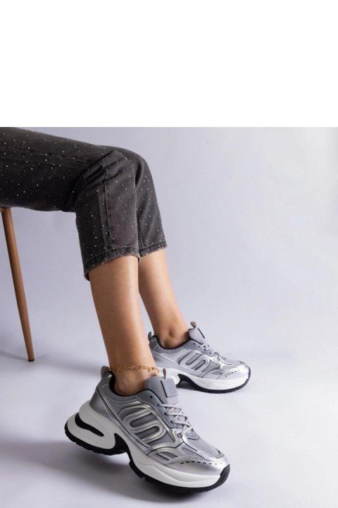 Srebrne damskie sneakersy sportowe Garza - Solea Solea Srebrne damskie sneakersy sportowe Garza - Solea Solea