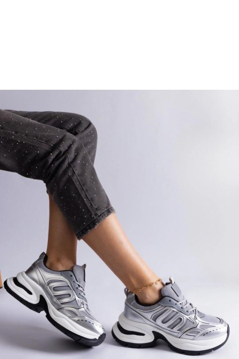 Srebrne damskie sneakersy sportowe Garza - Solea Solea Srebrne damskie sneakersy sportowe Garza - Solea Solea