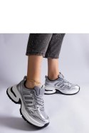 Srebrne damskie sneakersy sportowe Garza - Solea Solea Srebrne damskie sneakersy sportowe Garza - Solea Solea