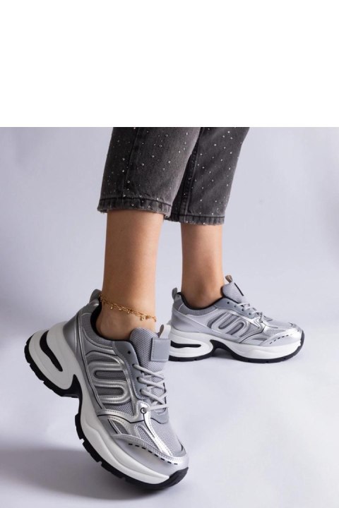 Srebrne damskie sneakersy sportowe Garza - Solea Solea Srebrne damskie sneakersy sportowe Garza - Solea Solea