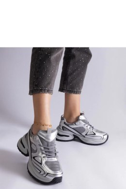 Srebrne sneakersy na masywnej podeszwie Adoma - Solea Solea