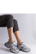 Srebrne sneakersy na masywnej podeszwie Adoma - Solea Solea Srebrne sneakersy na masywnej podeszwie Adoma - Solea Solea