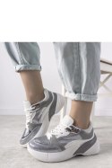 Srebrne sneakersy na wysokiej podeszwie Rude - Solea Solea Srebrne sneakersy na wysokiej podeszwie Rude - Solea Solea