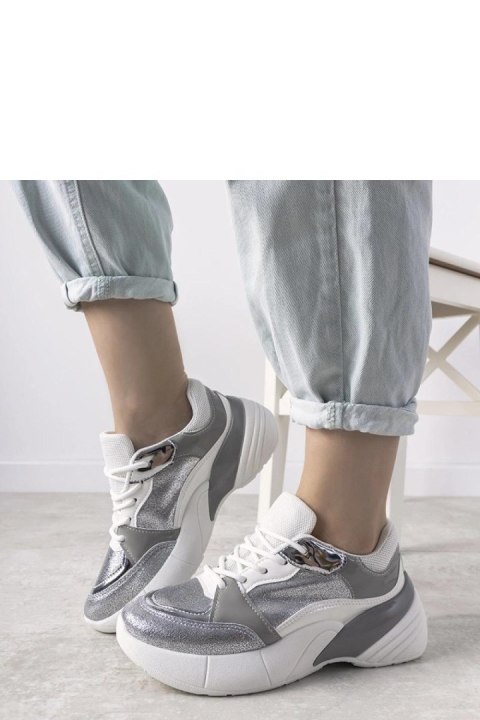 Srebrne sneakersy na wysokiej podeszwie Rude - Solea Solea Srebrne sneakersy na wysokiej podeszwie Rude - Solea Solea
