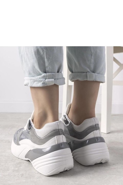 Srebrne sneakersy na wysokiej podeszwie Rude - Solea Solea Srebrne sneakersy na wysokiej podeszwie Rude - Solea Solea