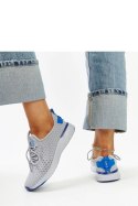 Szare materiałowe sneakersy damskie CROSS JEANS - Solea Solea Szare materiałowe sneakersy damskie CROSS JEANS - Solea Solea