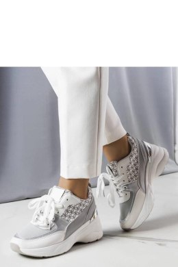 Szary sneakersy zdobione monogramem Lora - Solea Solea