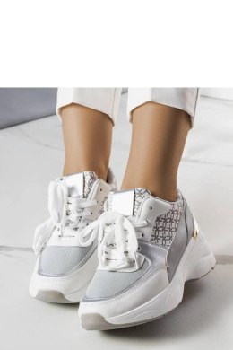 Szary sneakersy zdobione monogramem Lora - Solea Solea