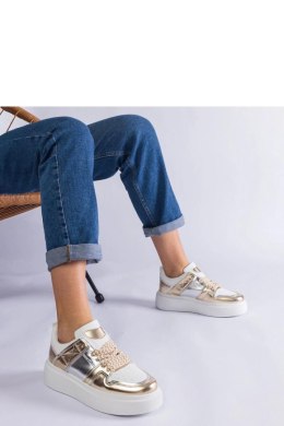 Złote sneakersy ze srebrnymi wstawkami Kimberly - Solea Solea