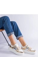 Złote sneakersy ze srebrnymi wstawkami Kimberly - Solea Solea Złote sneakersy ze srebrnymi wstawkami Kimberly - Solea Solea