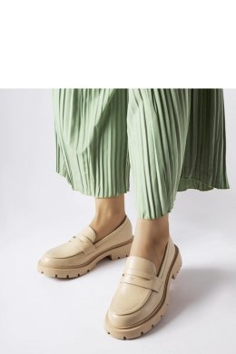 Beżowe eleganckie mokasyny Puccianiello - Solea Solea