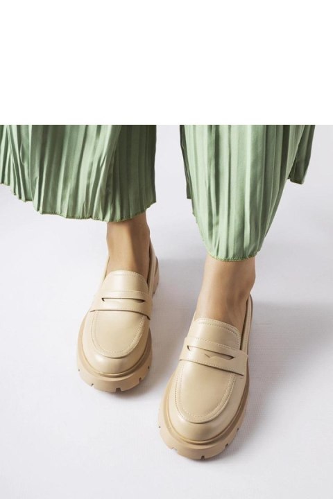 Beżowe eleganckie mokasyny Puccianiello - Solea Solea Beżowe eleganckie mokasyny Puccianiello - Solea Solea